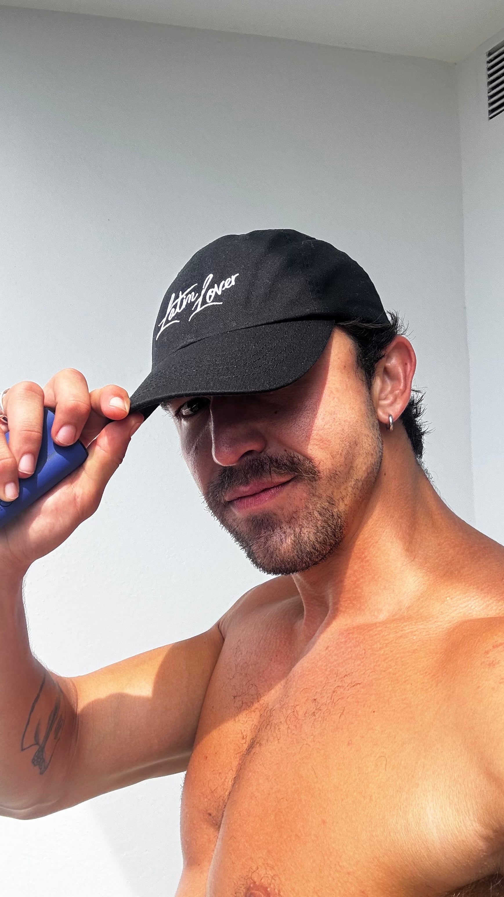 "Latin Lover" Embroidered Hat - Black