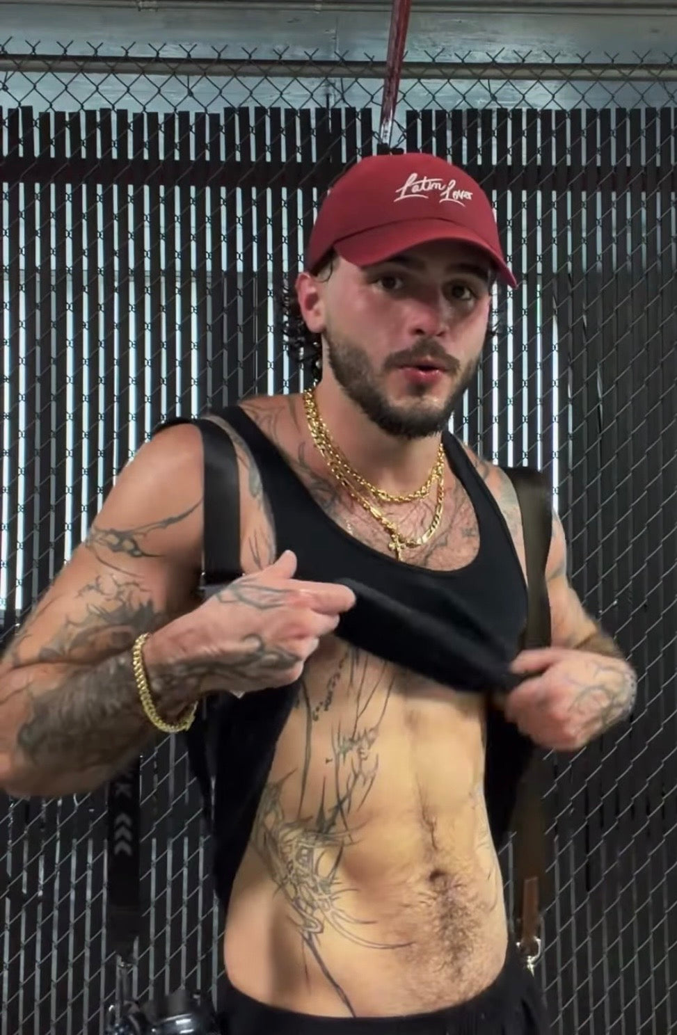 "Latin Lover" Embroidered Baseball Hat - Cardinal